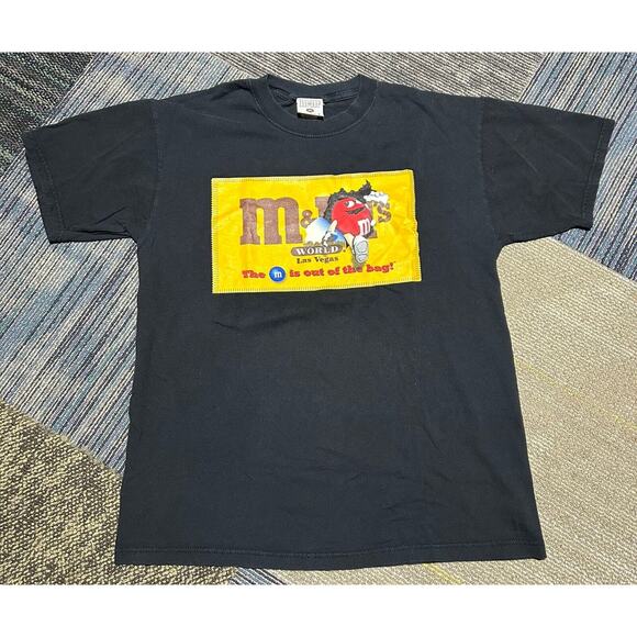 Vintage Y2K M&Ms Las Vegas Promo Food Candy T Shirt Size Medium Made In USA - Picture 1 of 7